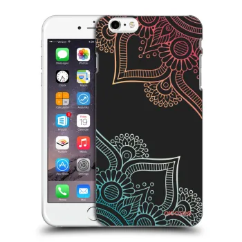 Picasee Μαύρη θήκη σιλικόνης για Apple iPhone 6 Plus/6S Plus - Flowers pattern