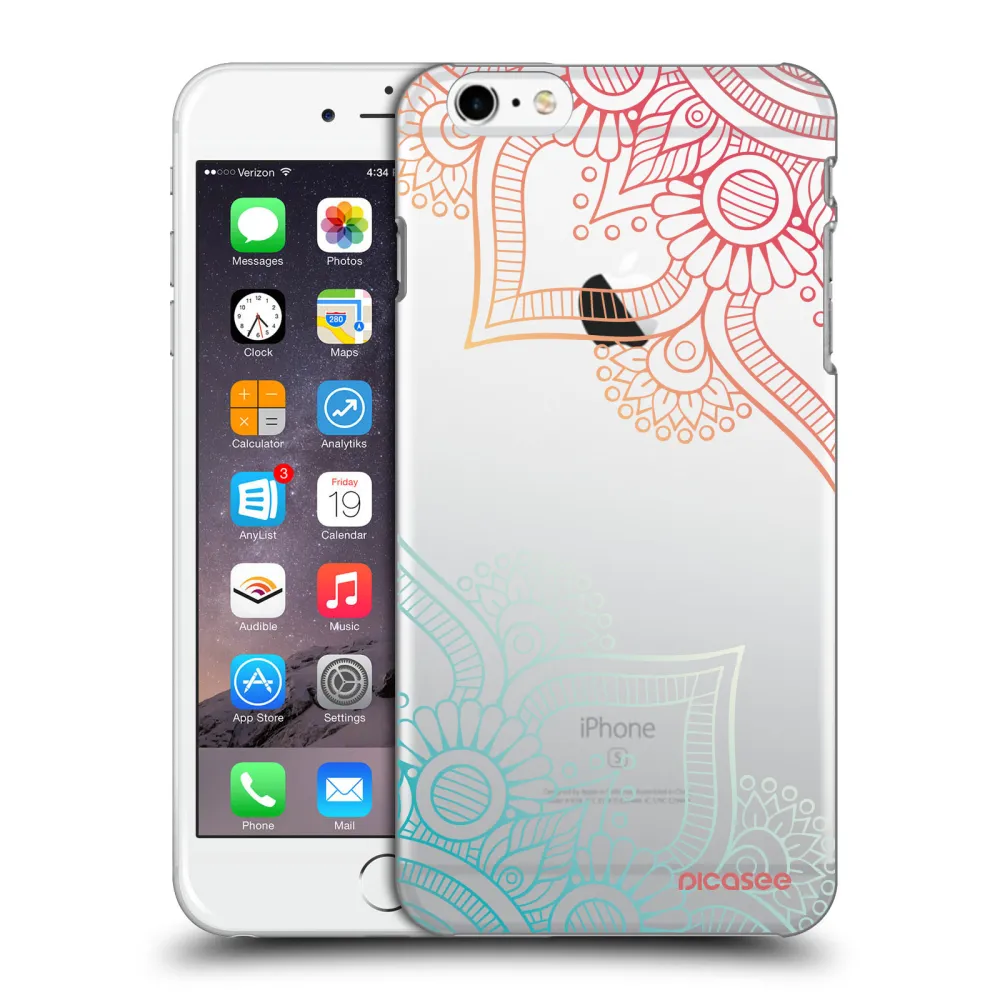Picasee διαφανής θήκη σιλικόνης Apple iPhone 6 Plus/6S Plus - Flowers pattern