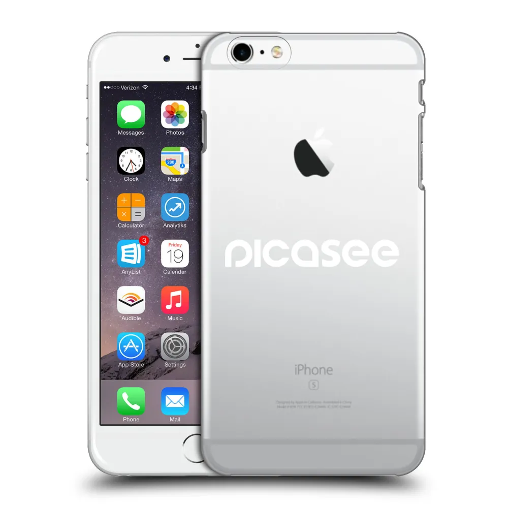 Picasee διαφανής θήκη σιλικόνης Apple iPhone 6 Plus/6S Plus - Picasee - new logo - white