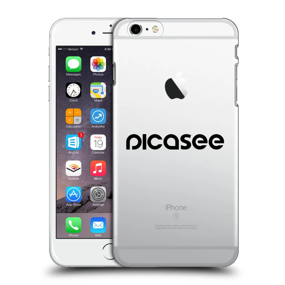 Picasee διαφανής θήκη σιλικόνης Apple iPhone 6 Plus/6S Plus - Picasee - new logo - black