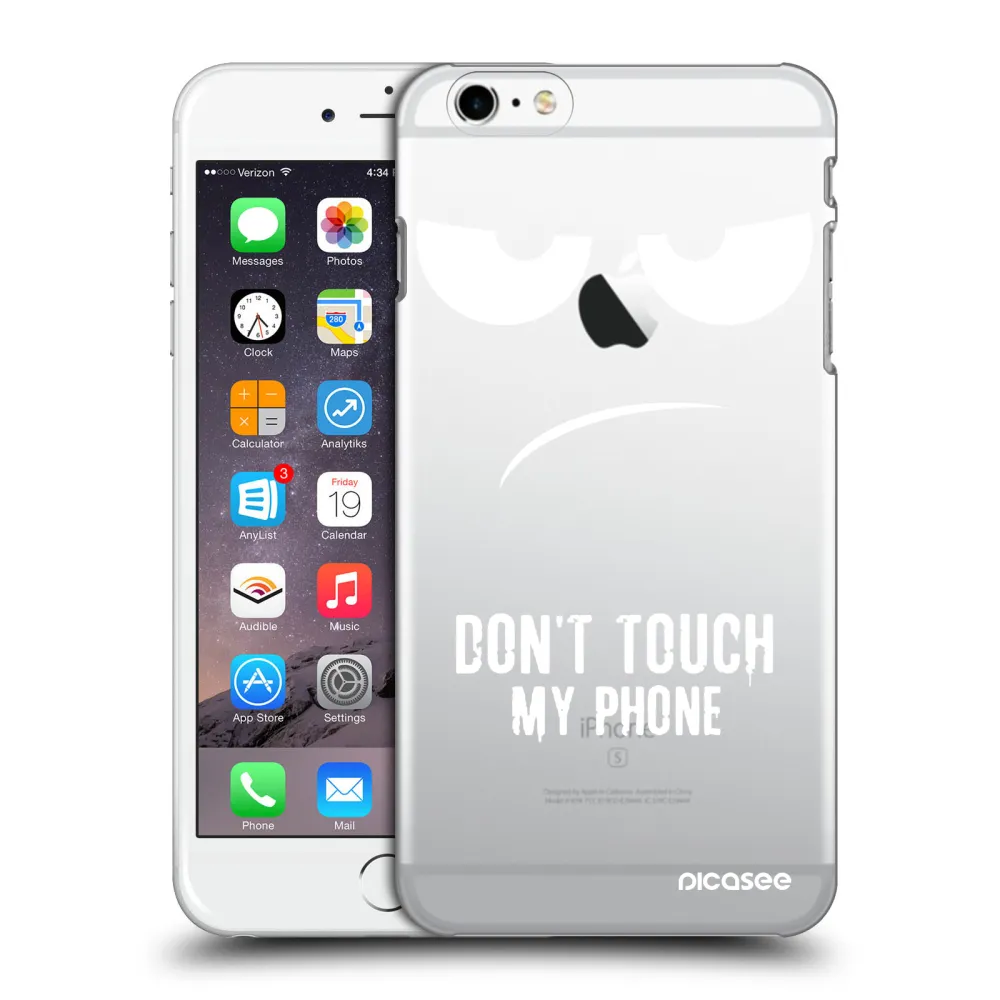 Picasee διαφανής θήκη σιλικόνης Apple iPhone 6 Plus/6S Plus - Don't Touch My Phone
