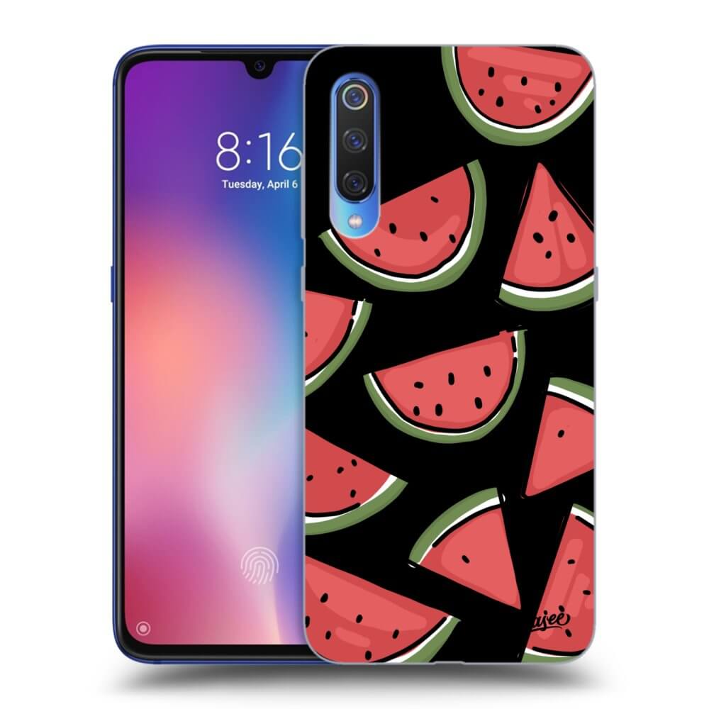 Picasee Μαύρη θήκη σιλικόνης για Xiaomi Mi 9 - Melone