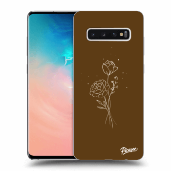 Θήκη για Samsung Galaxy S10 Plus G975 - Brown flowers