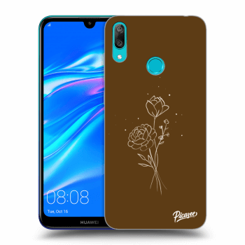 Θήκη για Huawei Y7 2019 - Brown flowers