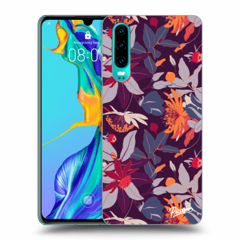 Θήκη για Huawei P30 - Purple Leaf
