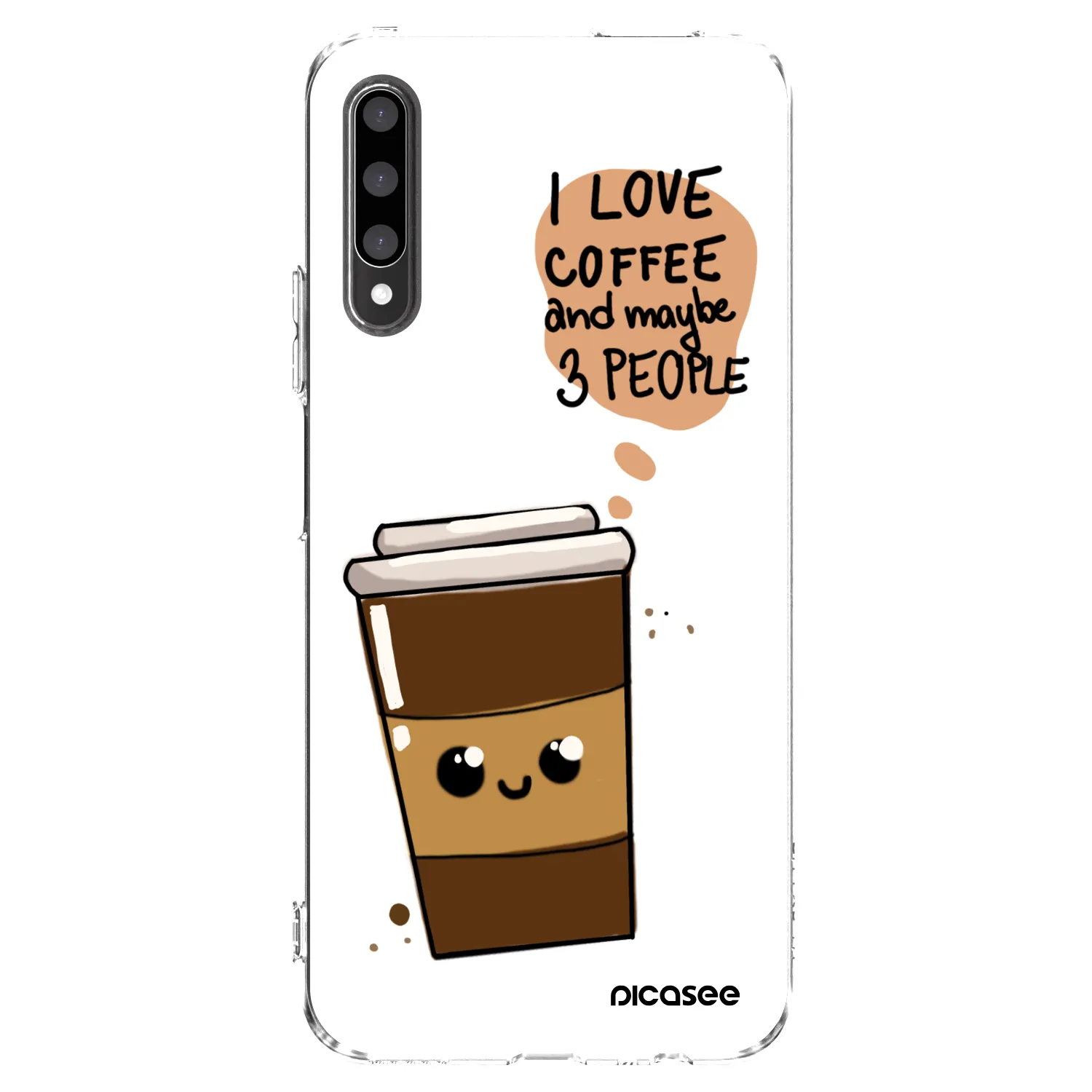 Picasee διαφανής θήκη σιλικόνης Honor 9X Pro - Cute coffee