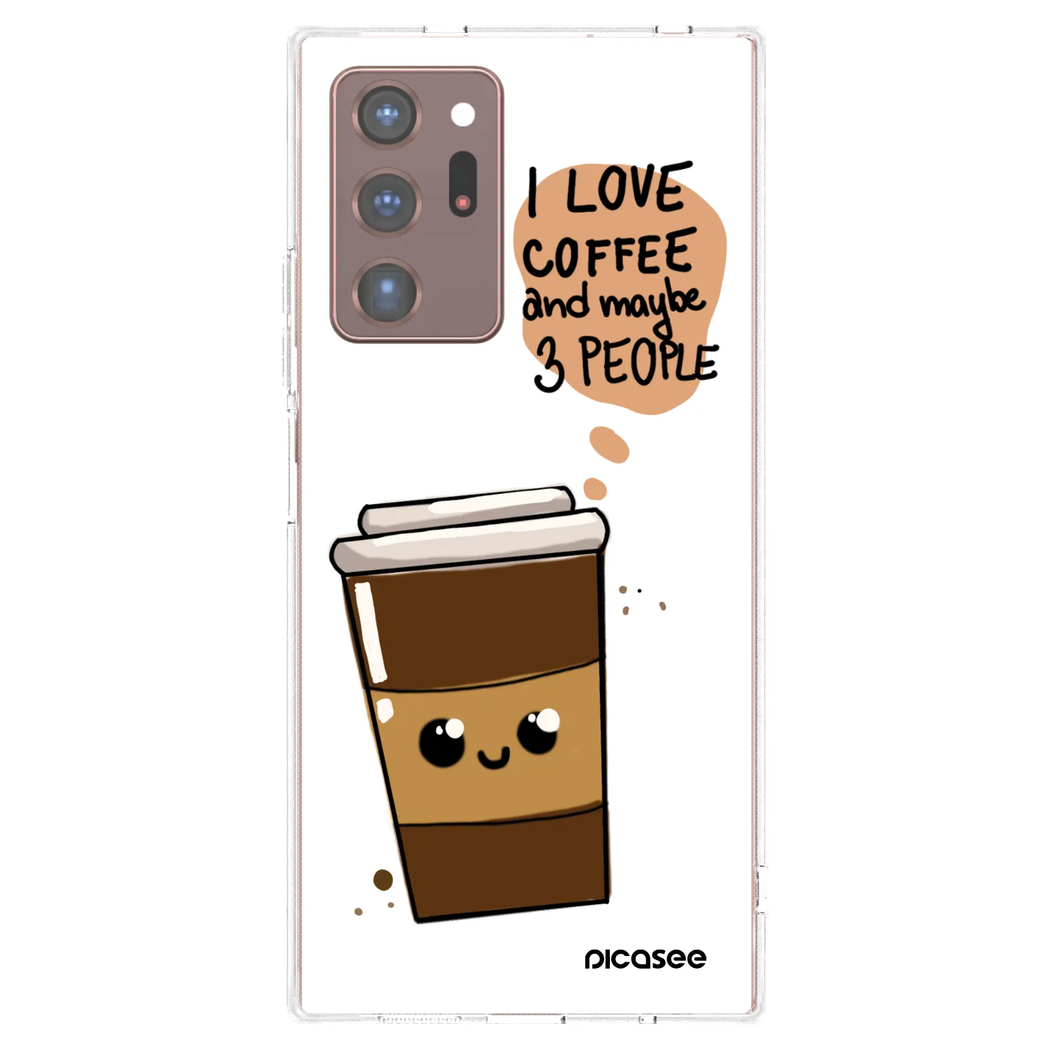 Picasee διαφανής θήκη σιλικόνης Samsung Galaxy Note 20 Ultra - Cute coffee