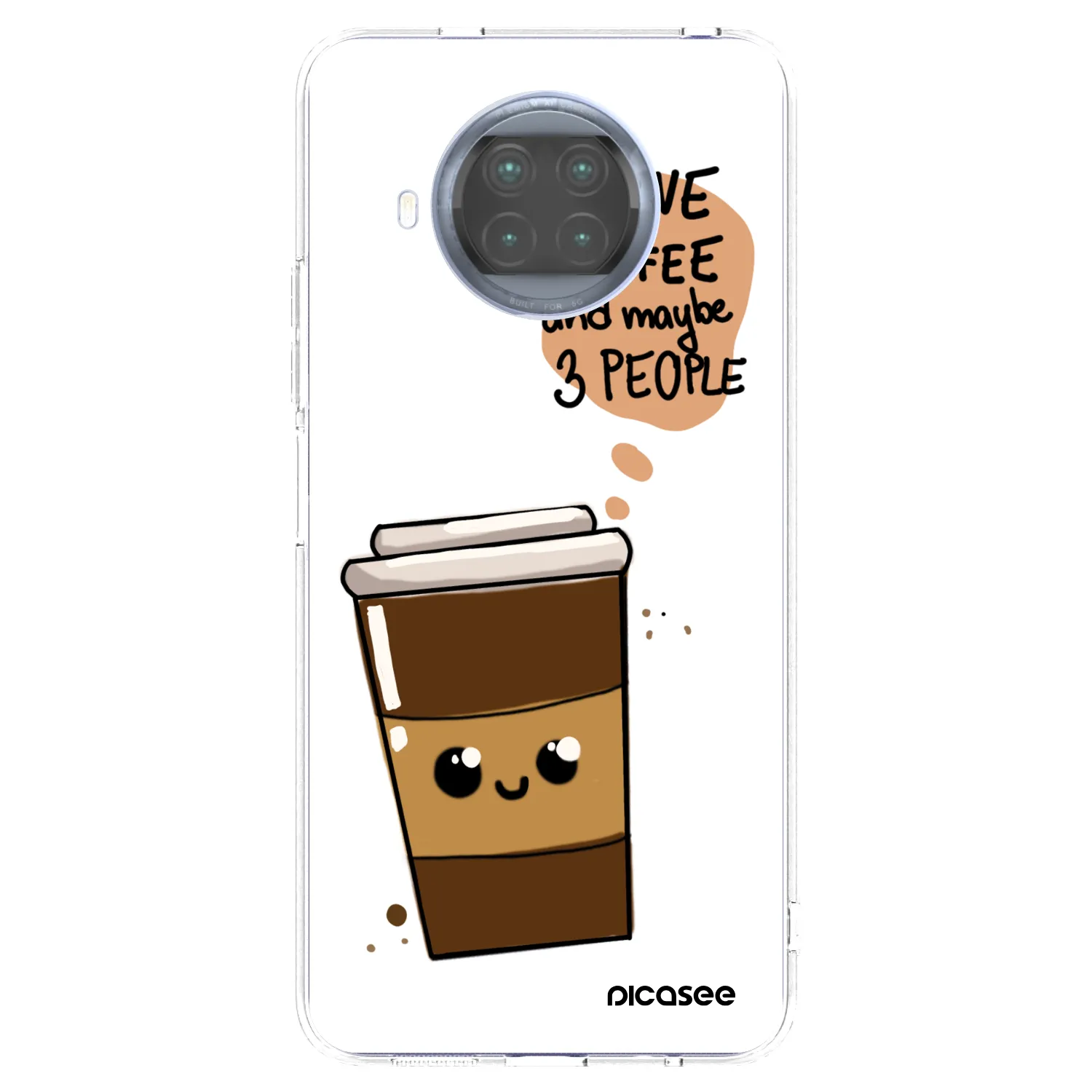 Picasee διαφανής θήκη σιλικόνης Xiaomi Mi 10T Lite - Cute coffee