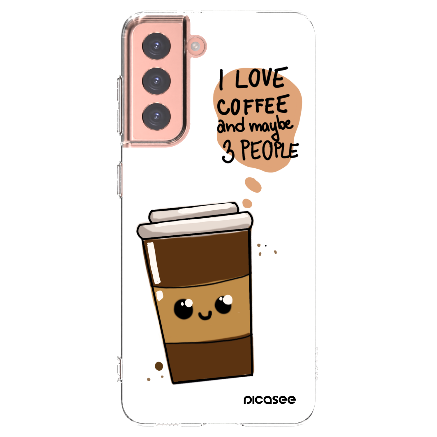 Picasee διαφανής θήκη σιλικόνης Samsung Galaxy S21 5G G991B - Cute coffee