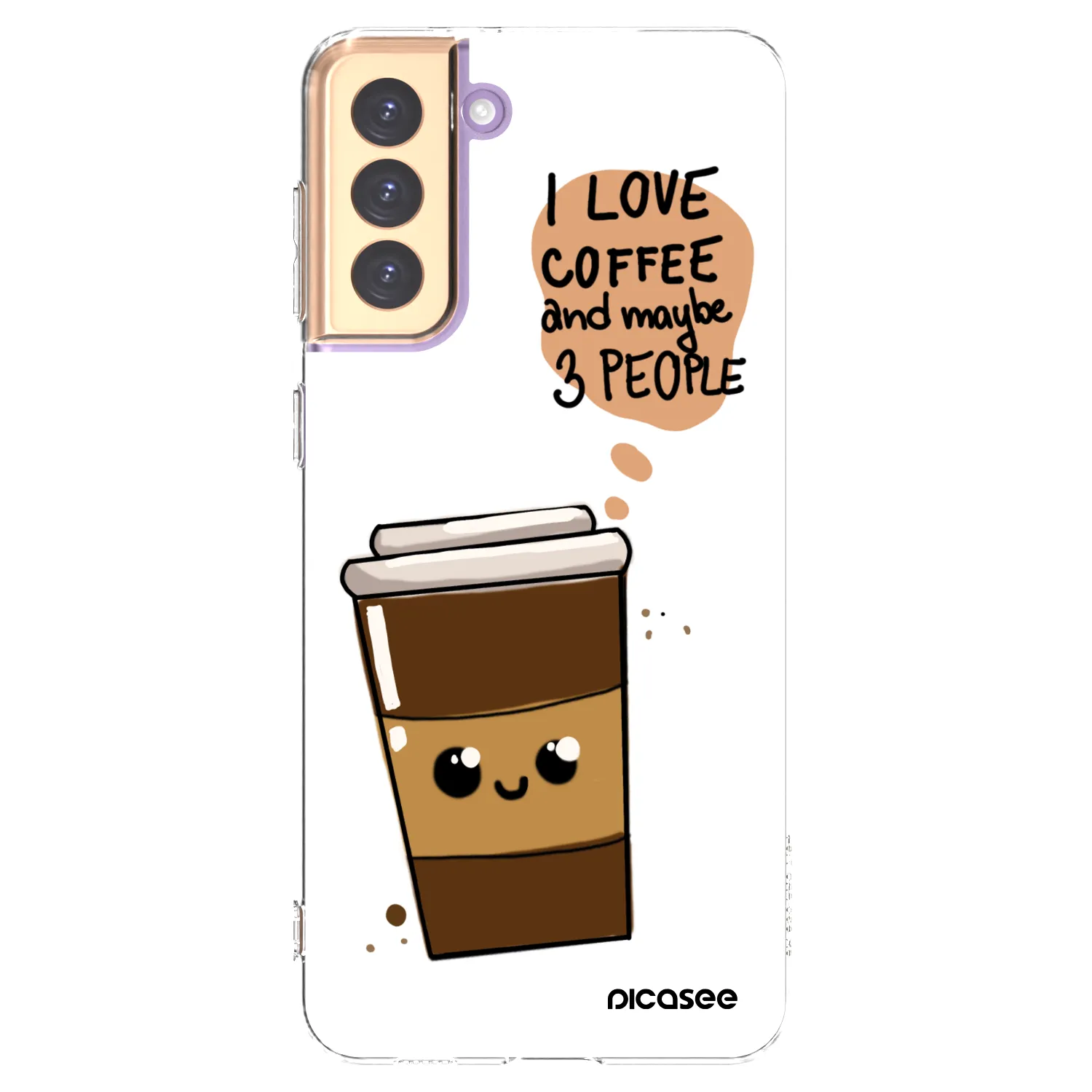 Picasee διαφανής θήκη σιλικόνης Samsung Galaxy S21+ 5G G996F - Cute coffee