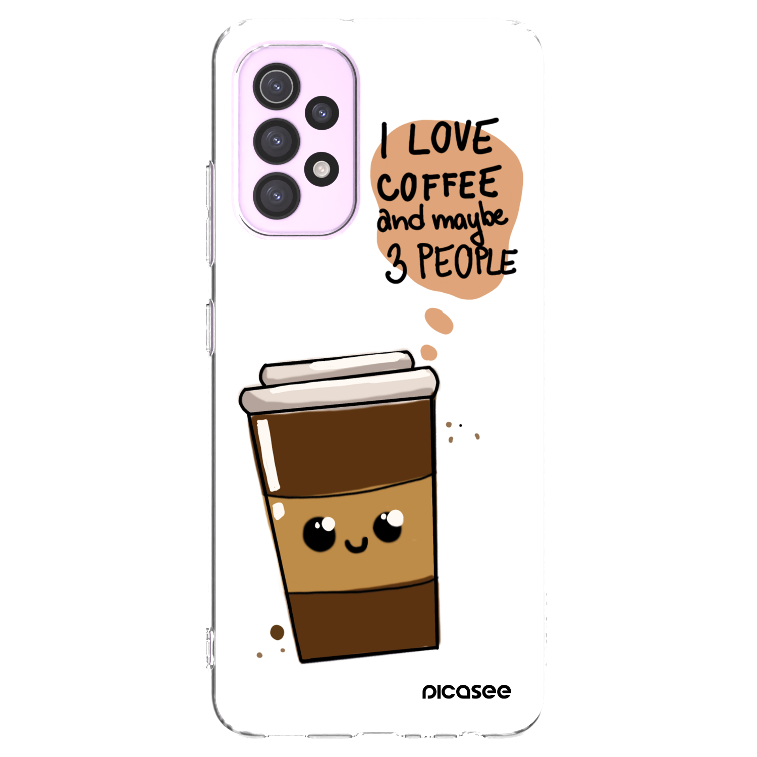 Picasee διαφανής θήκη σιλικόνης Samsung Galaxy A32 5G A326B - Cute coffee