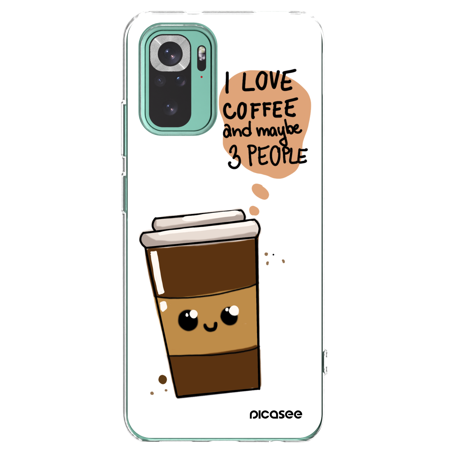 Picasee διαφανής θήκη σιλικόνης Xiaomi Redmi Note 10 Pro - Cute coffee