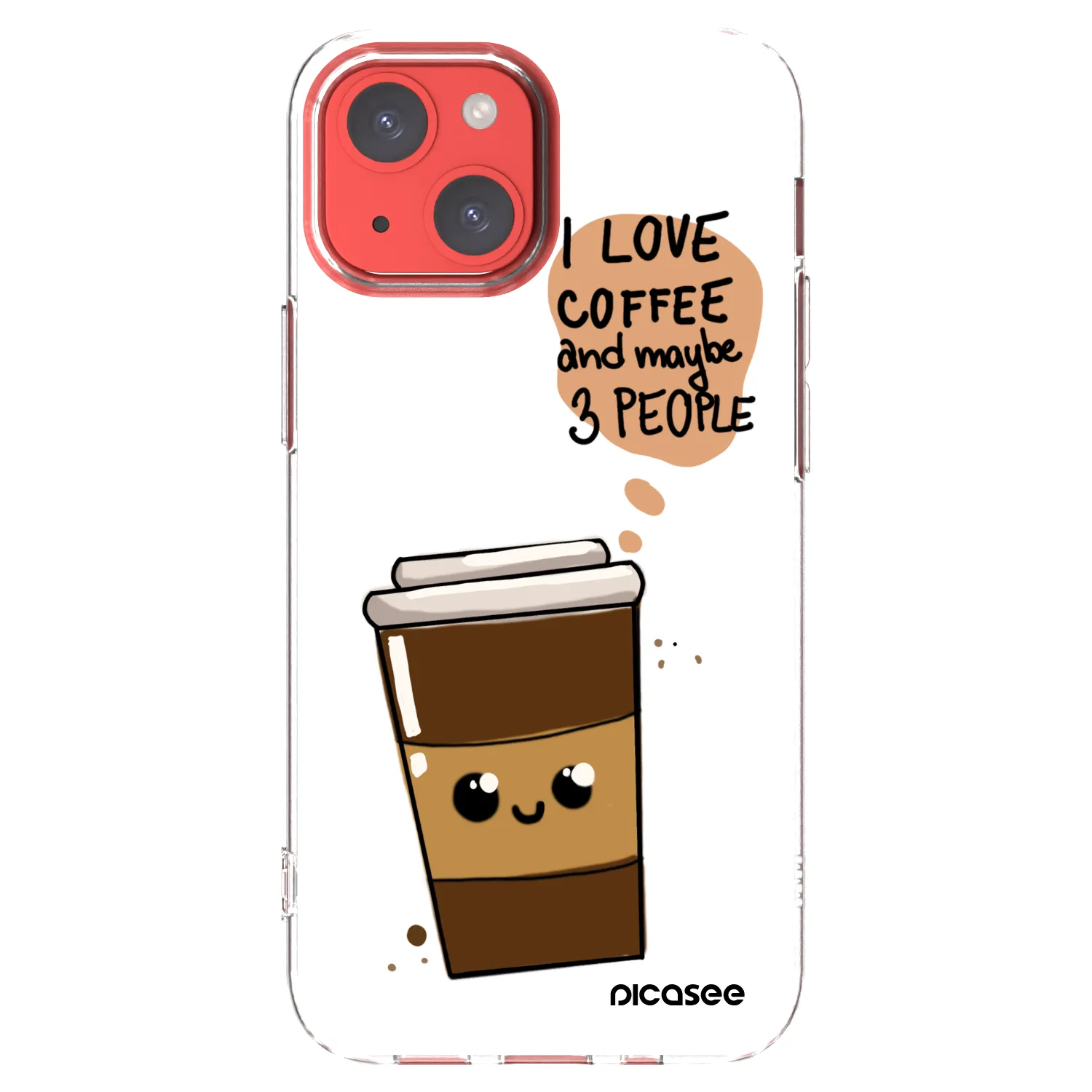 Picasee διαφανής θήκη σιλικόνης Apple iPhone 13 mini - Cute coffee
