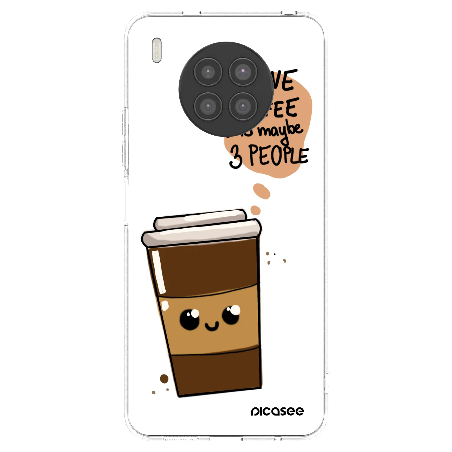 Picasee διαφανής θήκη σιλικόνης Huawei Nova 8i - Cute coffee