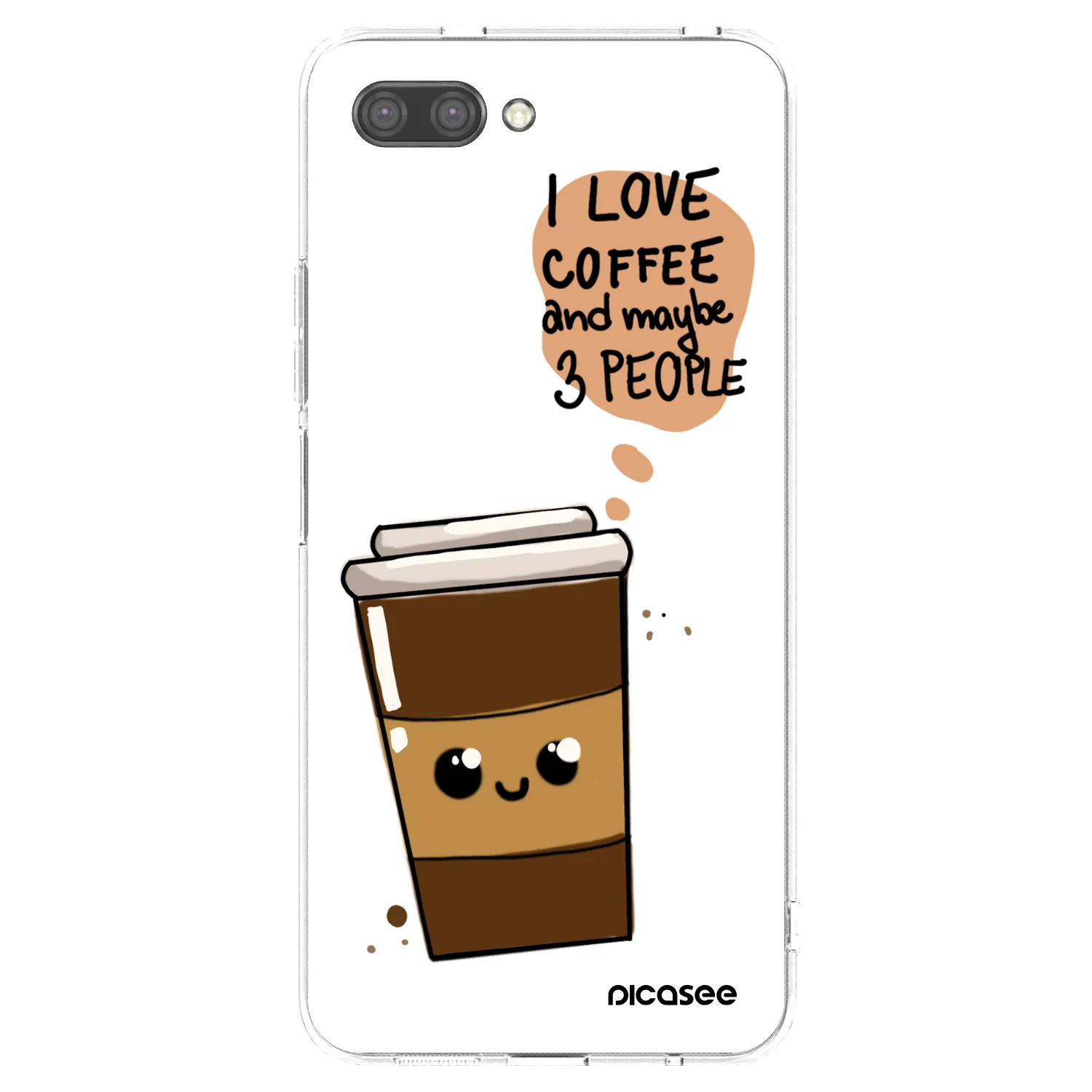 Picasee διαφανής θήκη σιλικόνης Honor 10 - Cute coffee