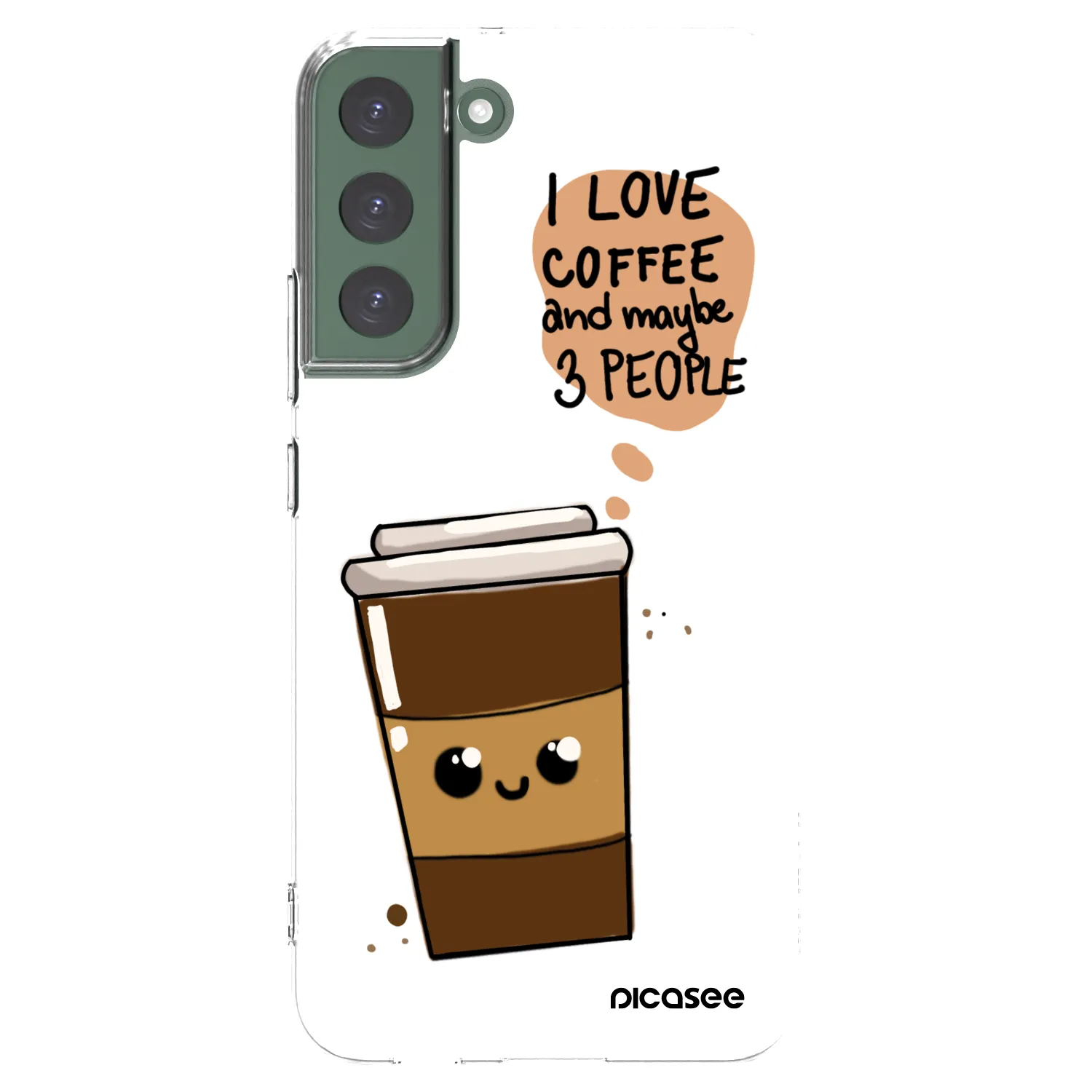 Picasee διαφανής θήκη σιλικόνης Samsung Galaxy S22+ 5G - Cute coffee