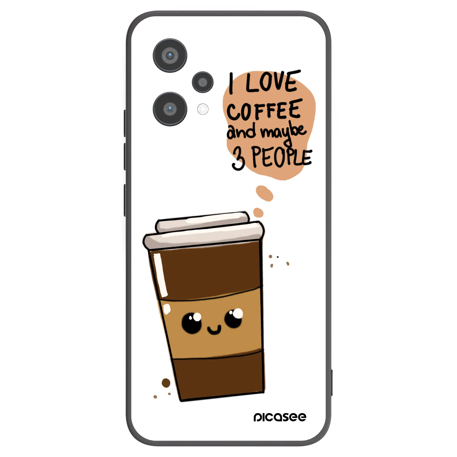 Picasee Μαύρη θήκη σιλικόνης για Realme 9 Pro 5G - Cute coffee