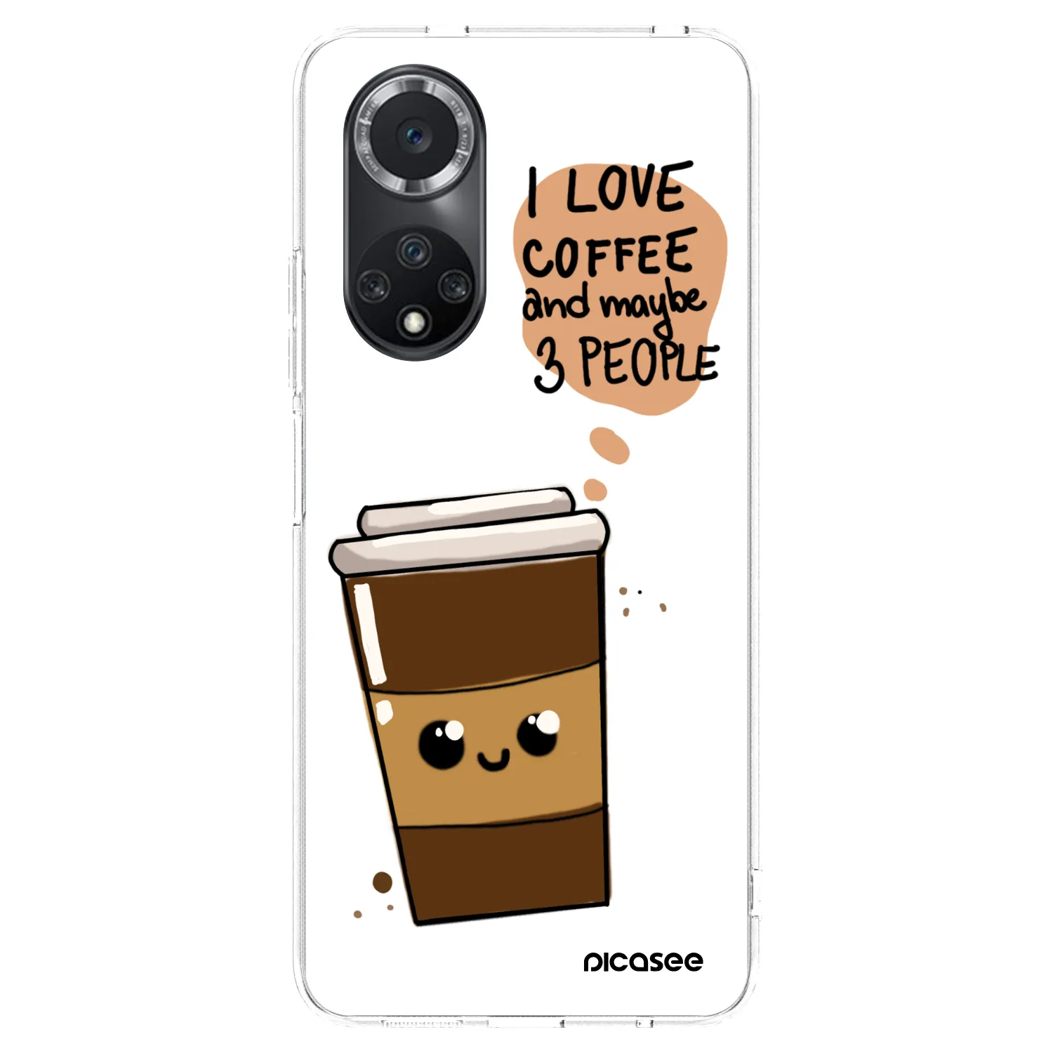 Picasee διαφανής θήκη σιλικόνης Huawei Nova 9 SE - Cute coffee