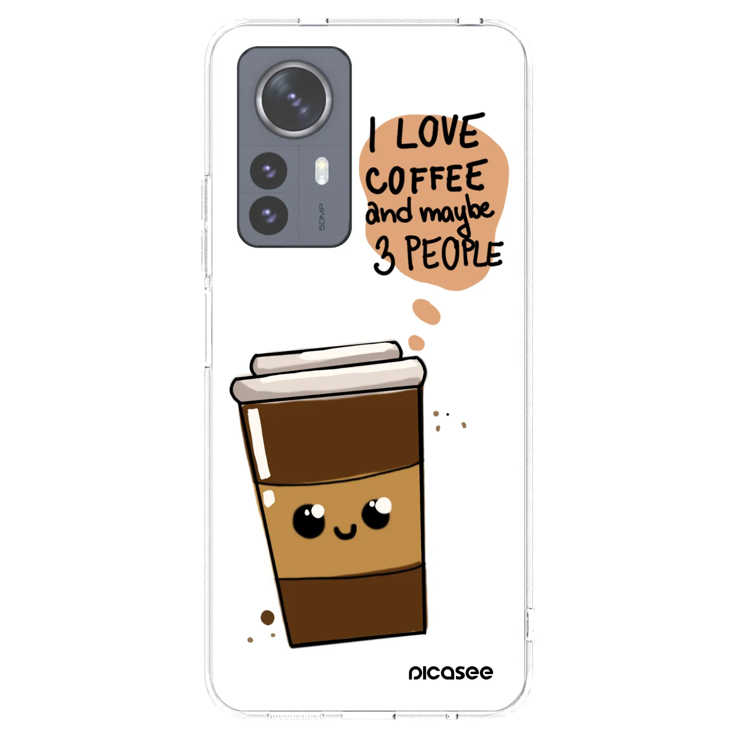 Picasee διαφανής θήκη σιλικόνης Xiaomi 12 Pro - Cute coffee