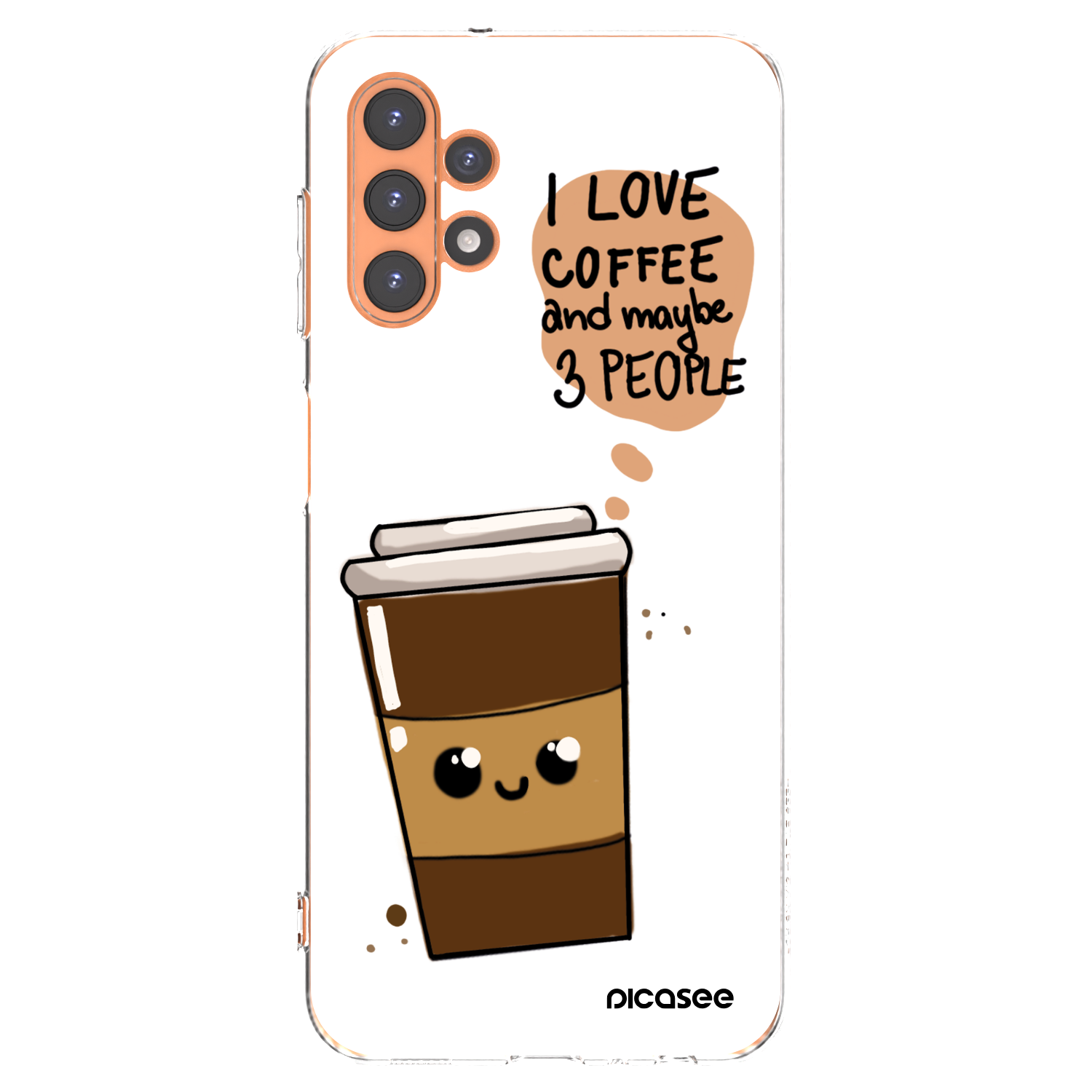 Picasee διαφανής θήκη σιλικόνης Samsung Galaxy A13 4G A135 - Cute coffee