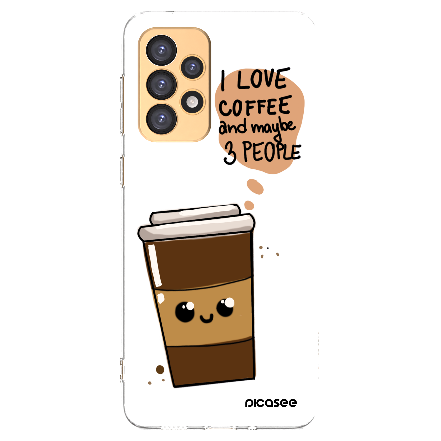Picasee διαφανής θήκη σιλικόνης Samsung Galaxy A33 5G A336 - Cute coffee