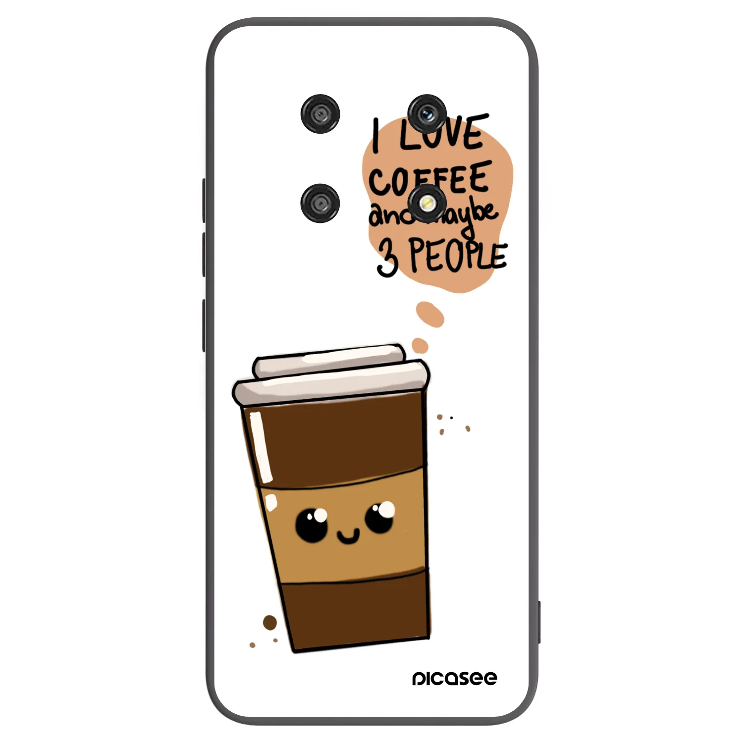 Picasee Μαύρη θήκη σιλικόνης για Honor Magic4 Lite 5G - Cute coffee