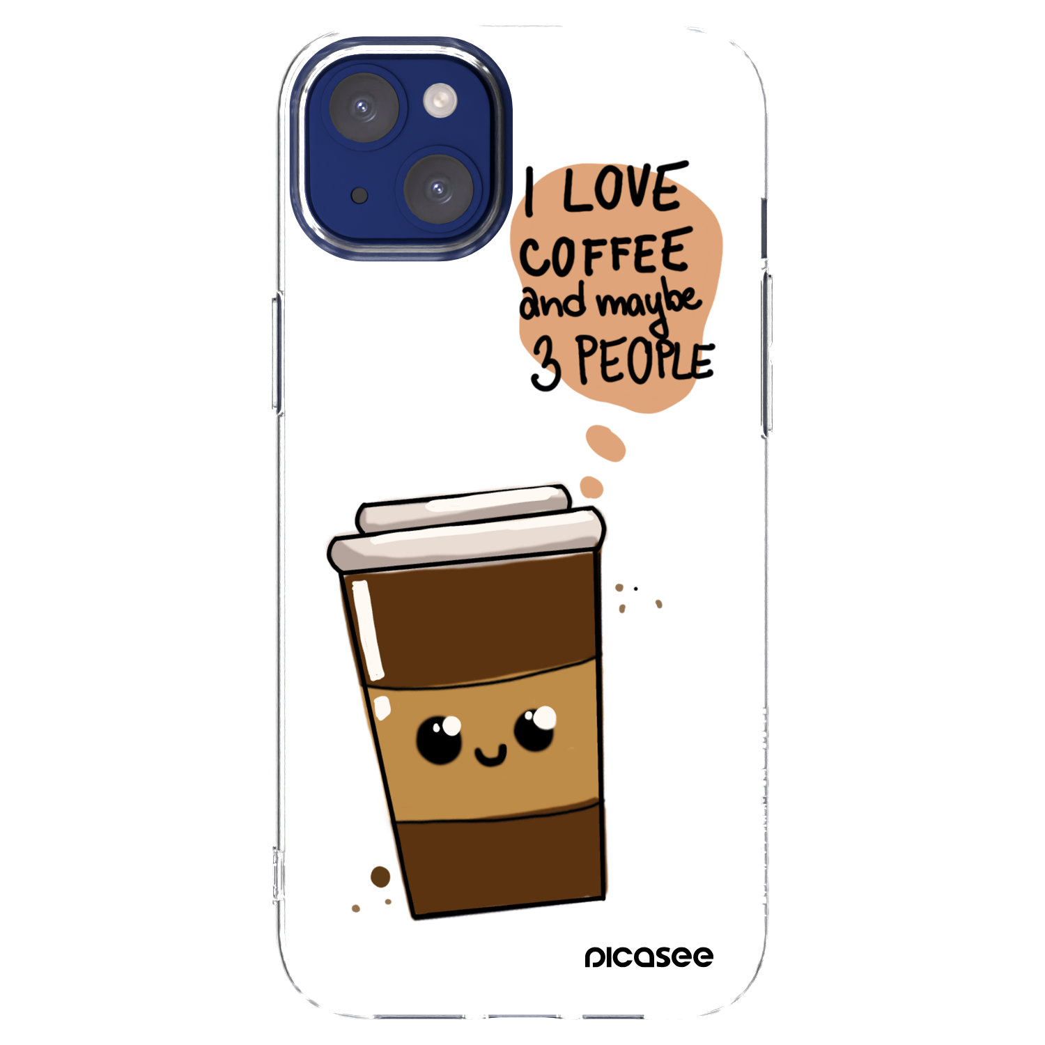 Picasee διαφανής θήκη σιλικόνης Apple iPhone 14 Plus - Cute coffee