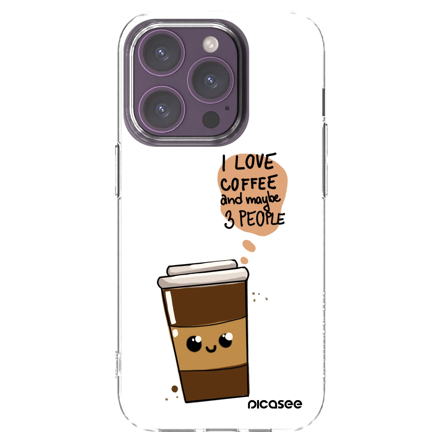 Picasee διαφανής θήκη σιλικόνης Apple iPhone 14 Pro - Cute coffee