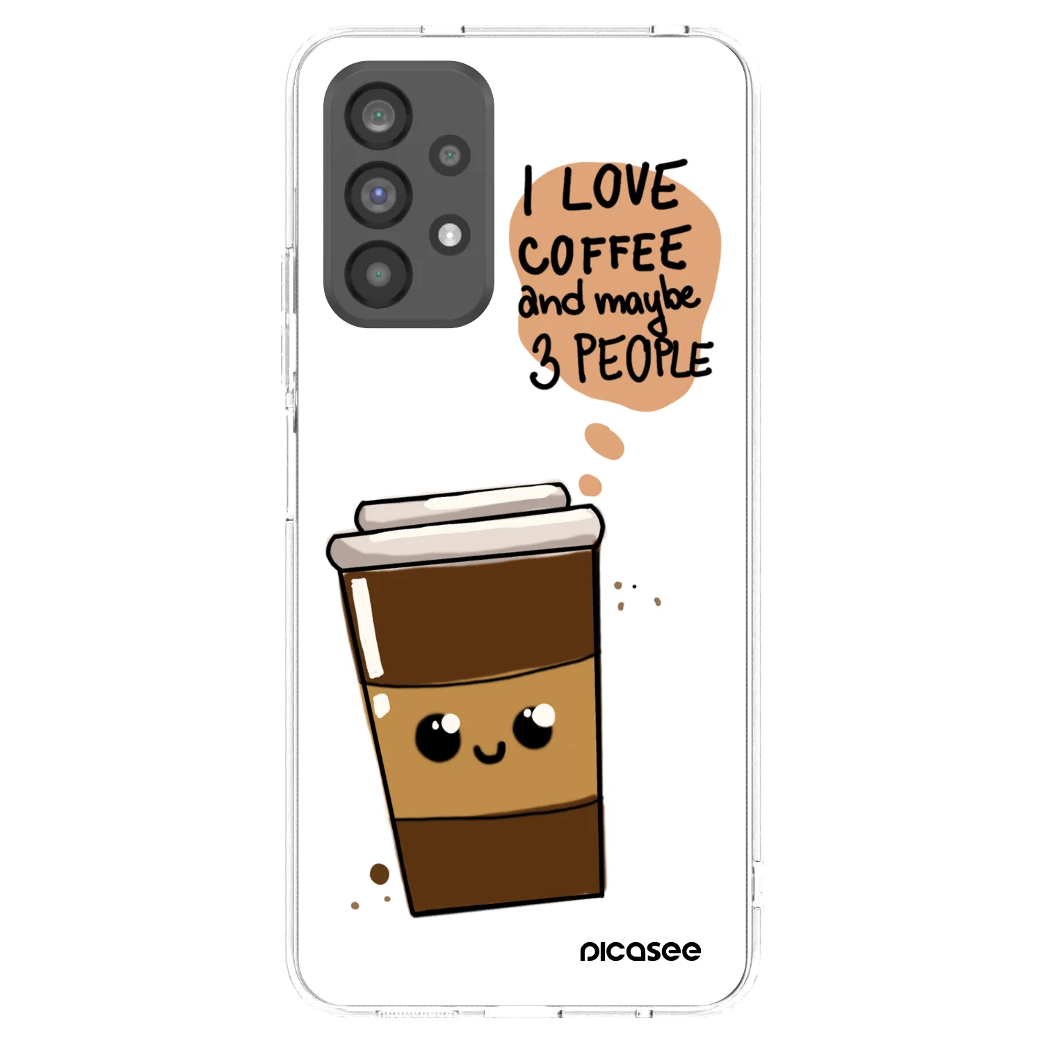 Picasee διαφανής θήκη σιλικόνης Samsung Galaxy A73 5G - Cute coffee