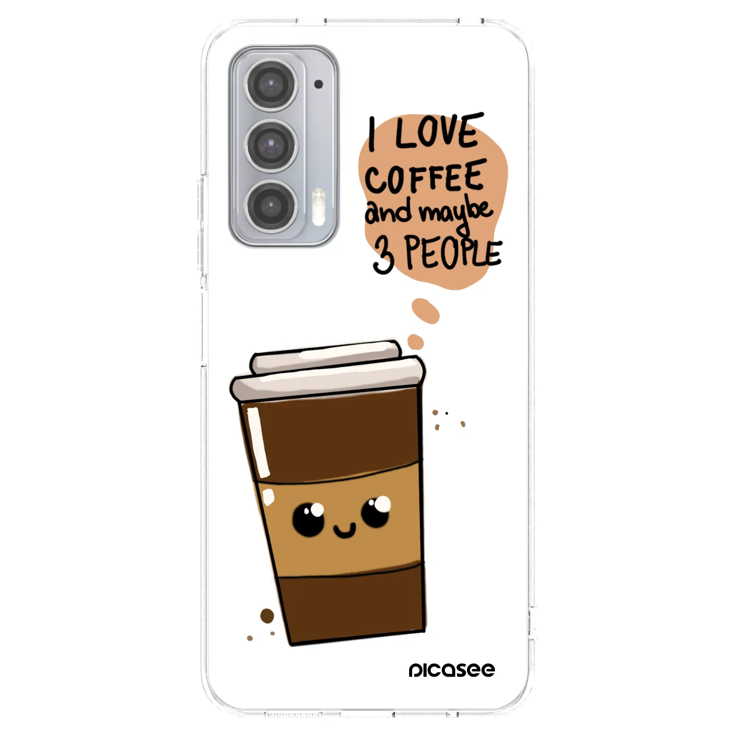 Picasee διαφανής θήκη σιλικόνης Motorola Edge 20 - Cute coffee