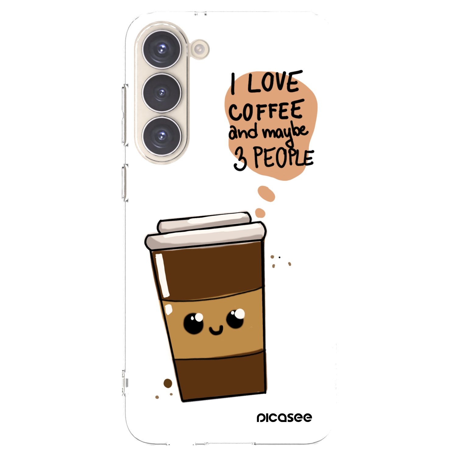 Picasee διαφανής θήκη σιλικόνης Samsung Galaxy S23+ 5G - Cute coffee
