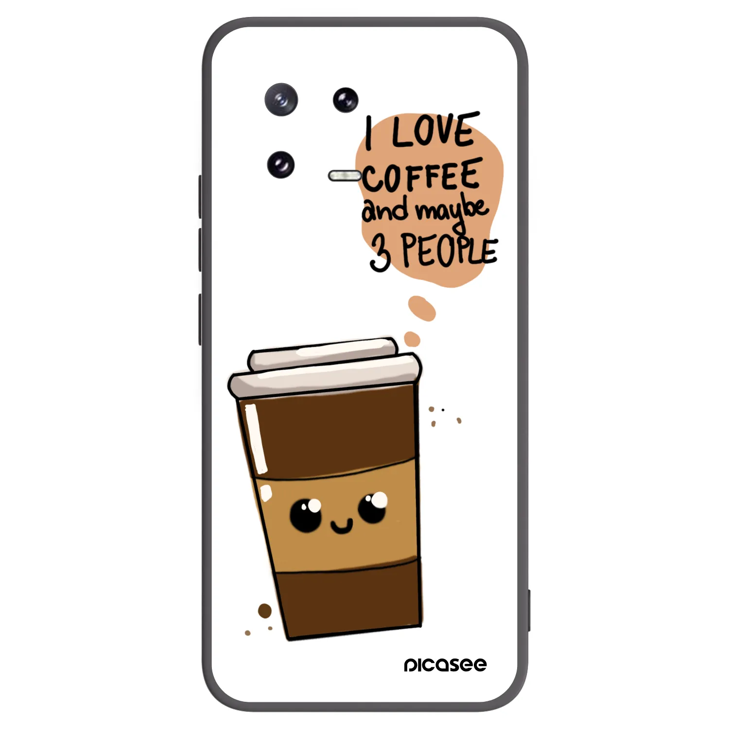 Picasee Μαύρη θήκη σιλικόνης για Xiaomi 13 Pro - Cute coffee