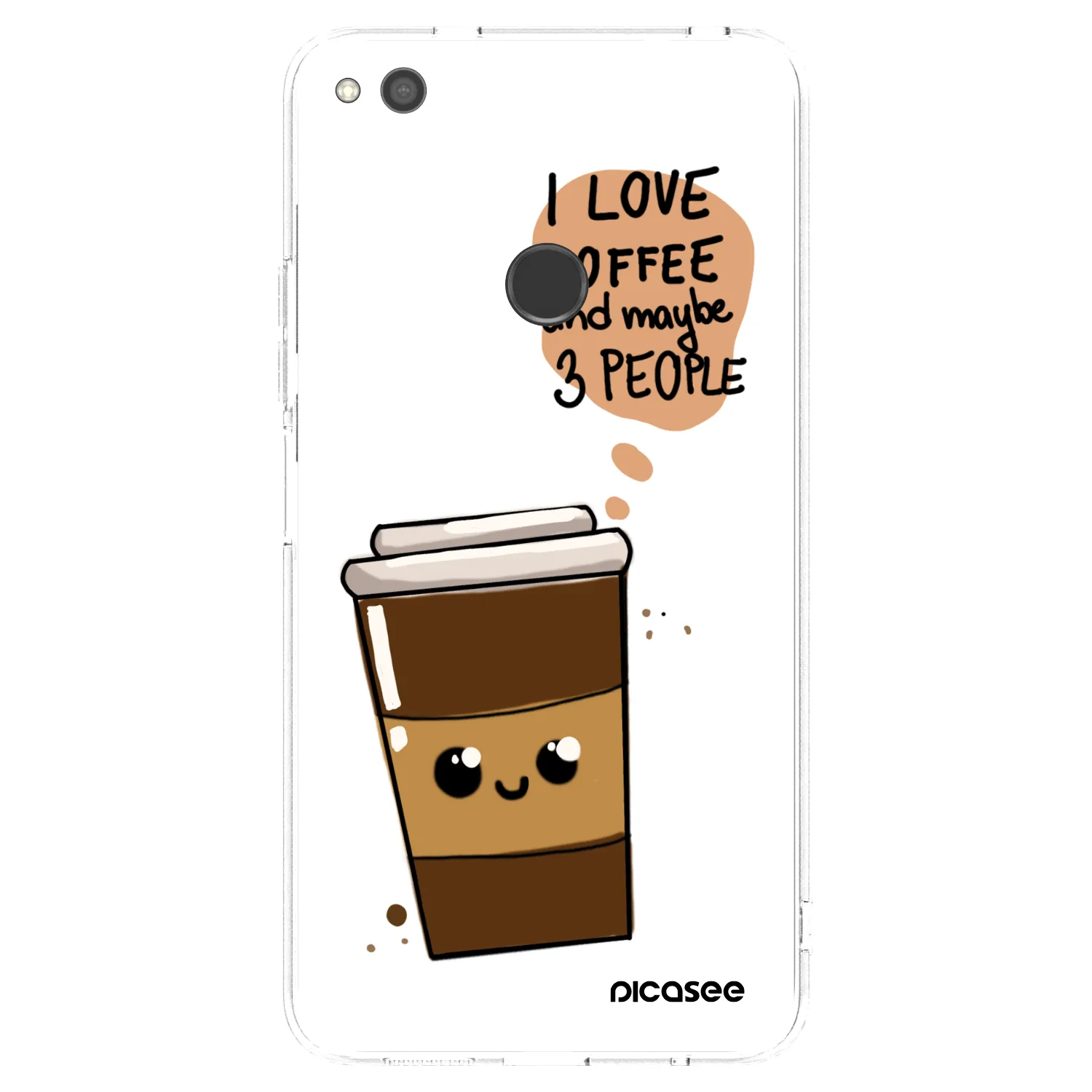 Picasee διαφανής θήκη σιλικόνης Huawei P9 Lite 2017 - Cute coffee