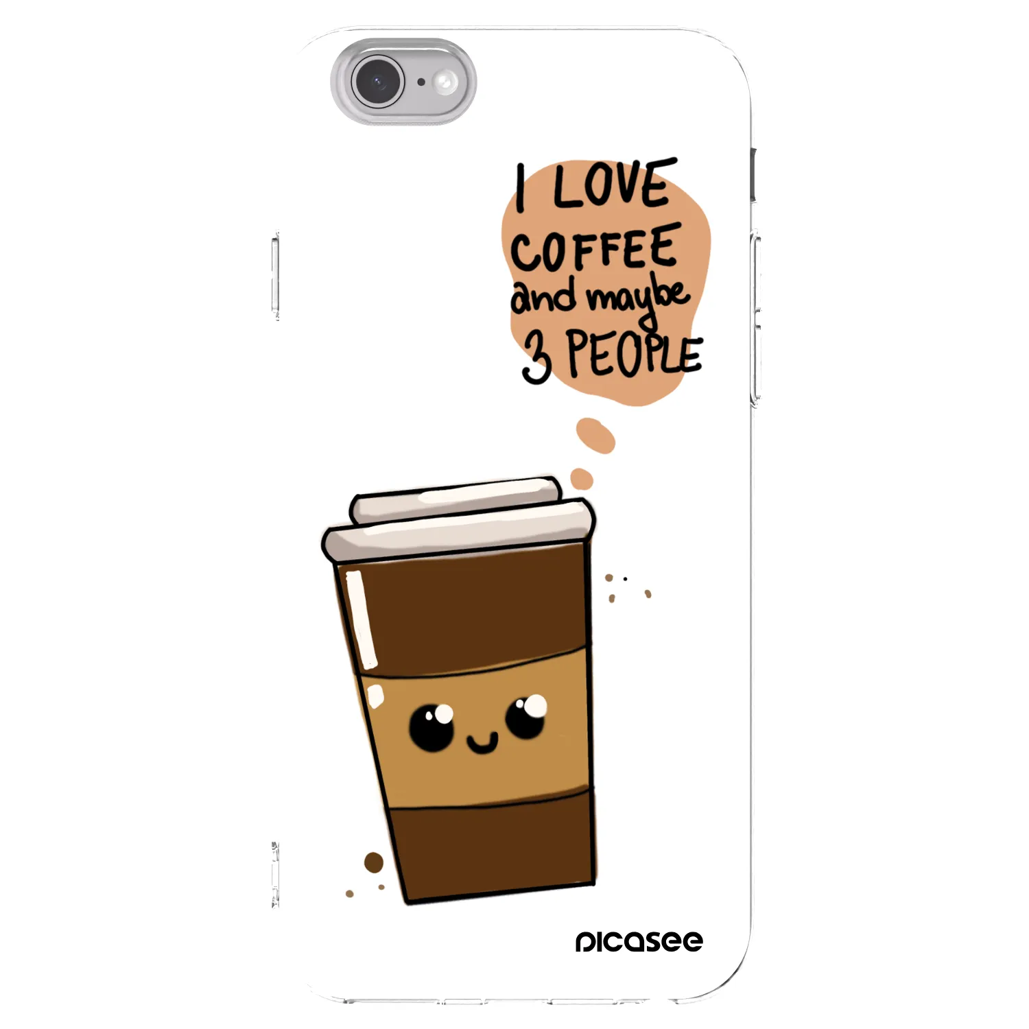Picasee διαφανής θήκη σιλικόνης Apple iPhone 6/6S - Cute coffee