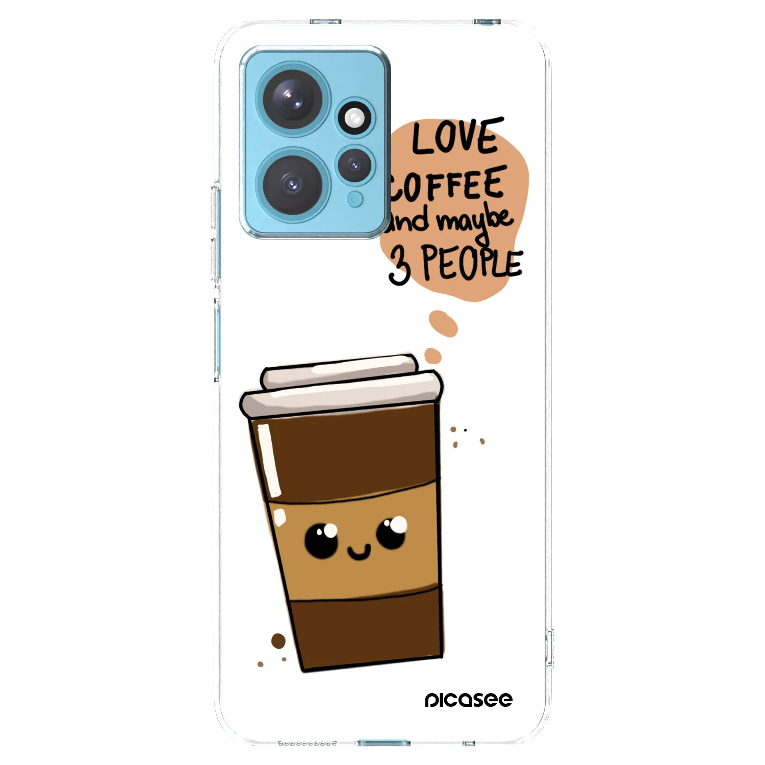 Picasee διαφανής θήκη σιλικόνης Xiaomi Redmi Note 12 4G - Cute coffee