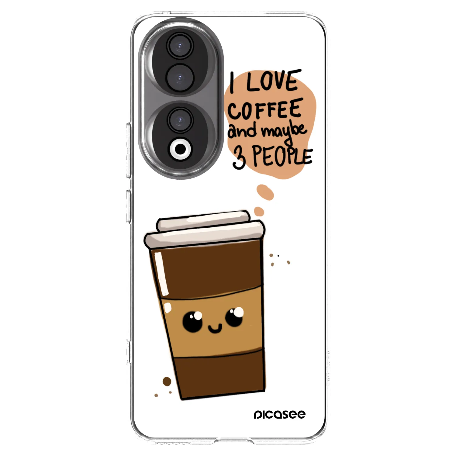 Picasee διαφανής θήκη σιλικόνης Honor 90 5G - Cute coffee