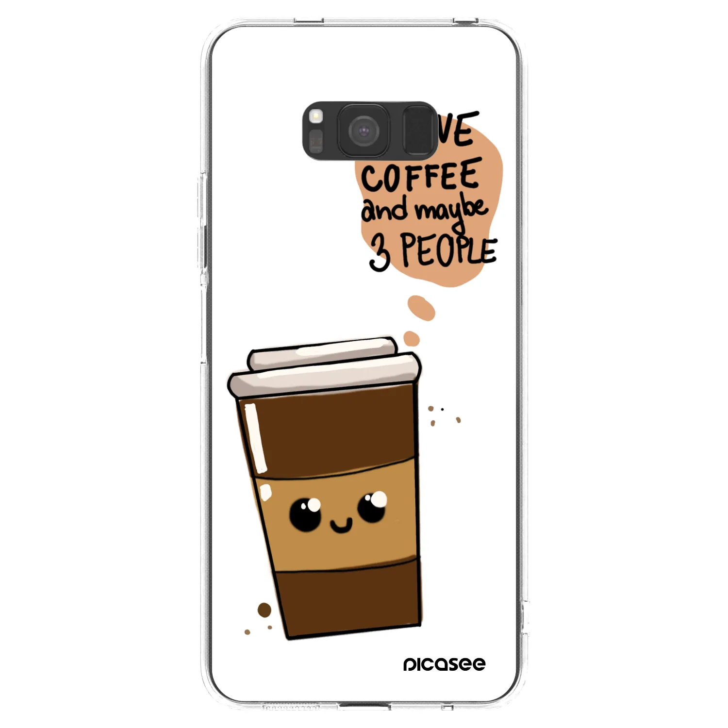 Picasee διαφανής θήκη σιλικόνης Samsung Galaxy S8 G950F - Cute coffee