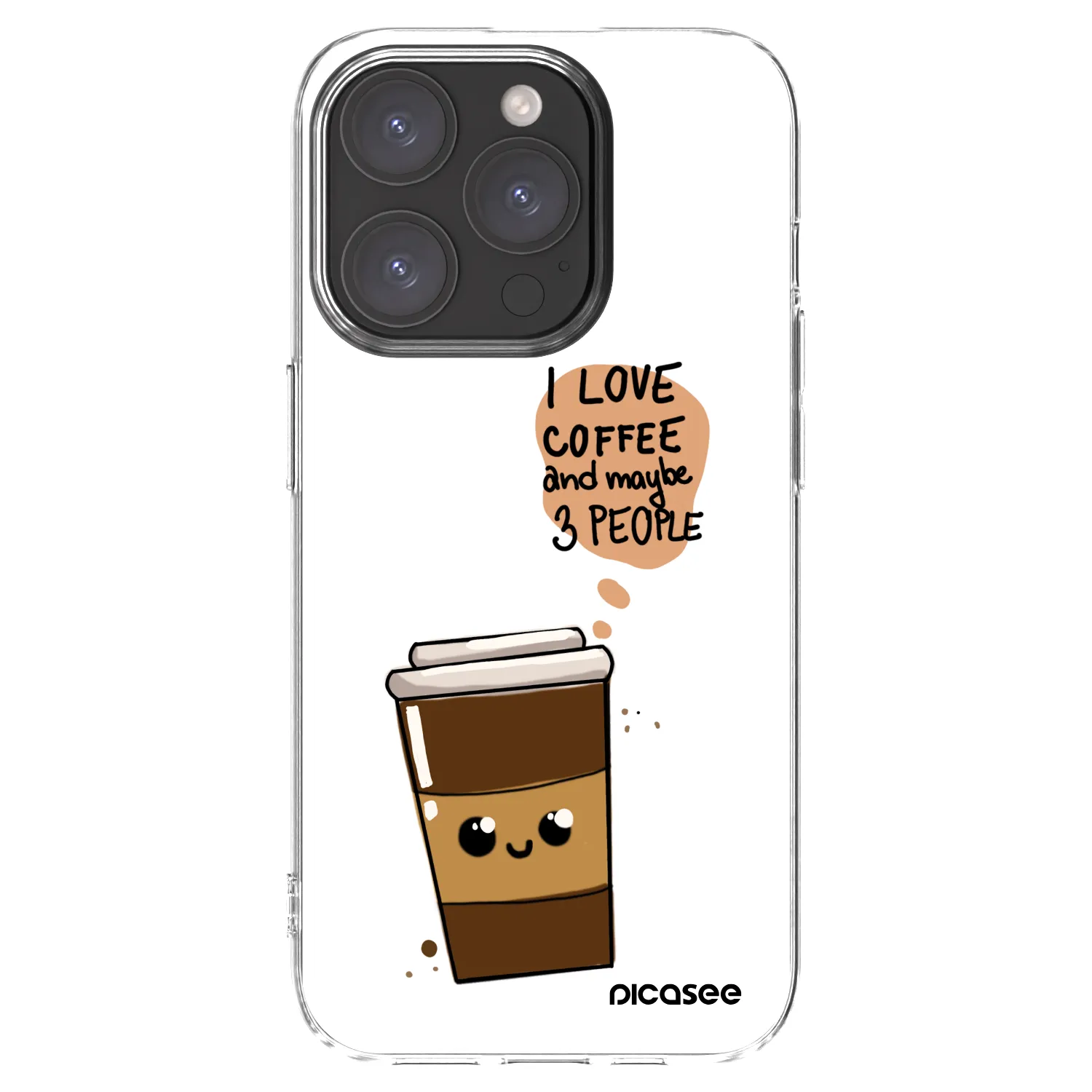 Picasee διαφανής θήκη σιλικόνης Apple iPhone 15 Pro - Cute coffee