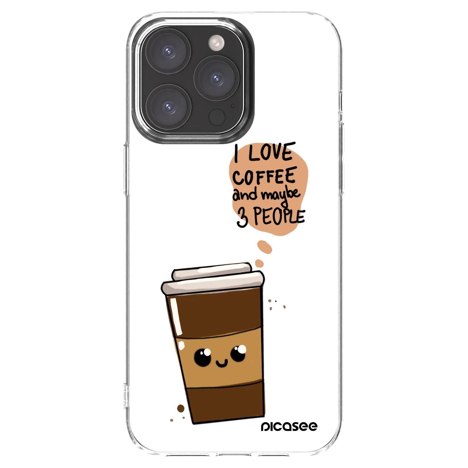Picasee διαφανής θήκη σιλικόνης Apple iPhone 15 Pro Max - Cute coffee