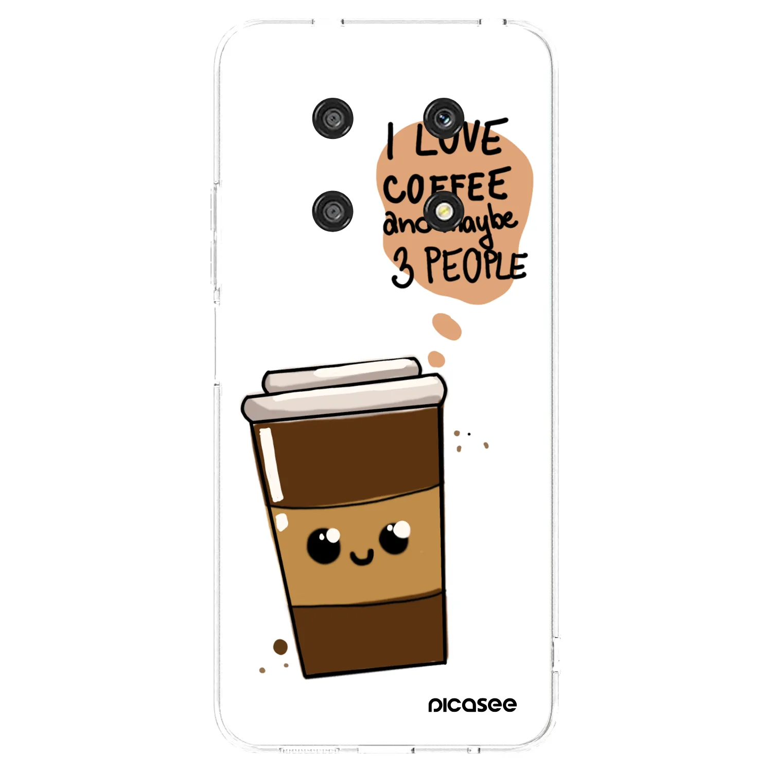 Picasee διαφανής θήκη σιλικόνης Honor Magic4 Lite 5G - Cute coffee