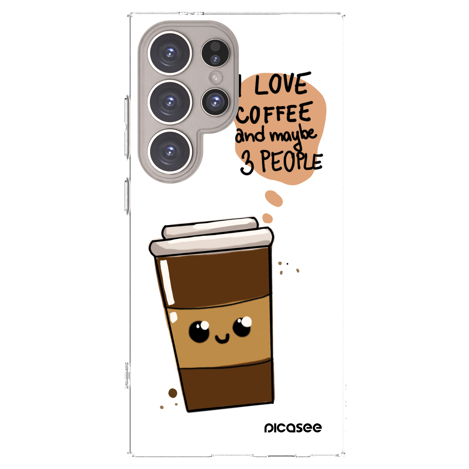 Picasee διαφανής θήκη σιλικόνης Samsung Galaxy S24 Ultra S928B 5G - Cute coffee