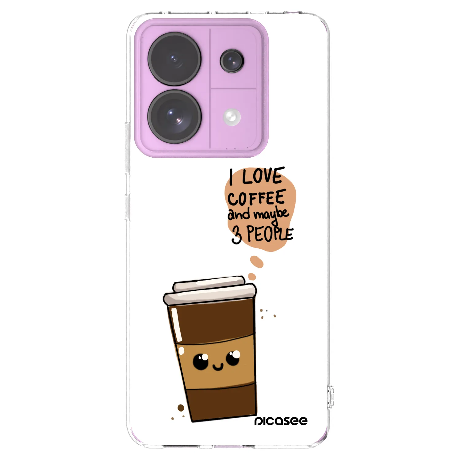 Picasee διαφανής θήκη σιλικόνης Xiaomi Redmi Note 13 Pro 5G - Cute coffee