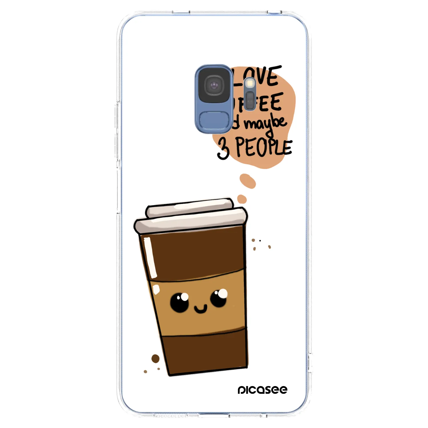 Picasee διαφανής θήκη σιλικόνης Samsung Galaxy S9 G960F - Cute coffee