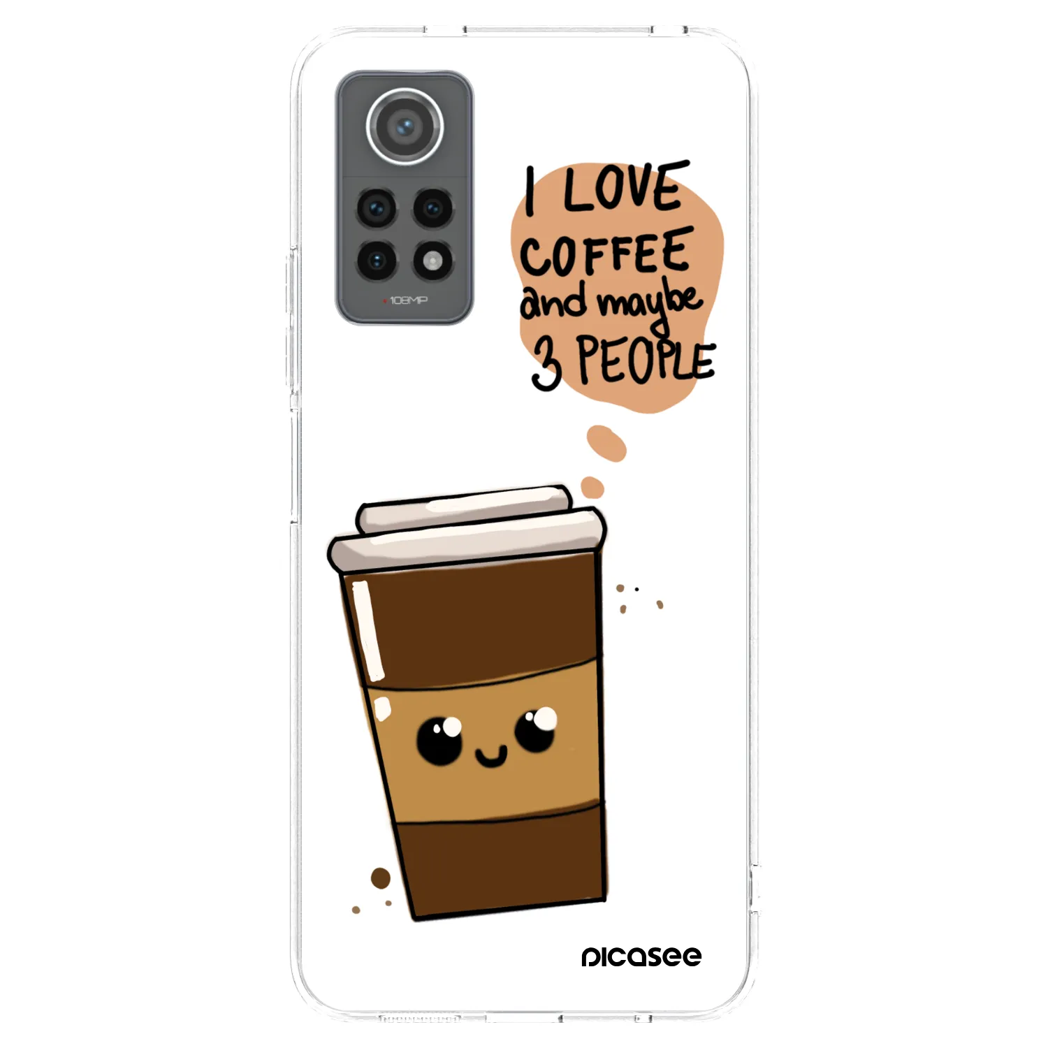 Picasee διαφανής θήκη σιλικόνης Xiaomi Redmi Note 12 Pro 4G - Cute coffee