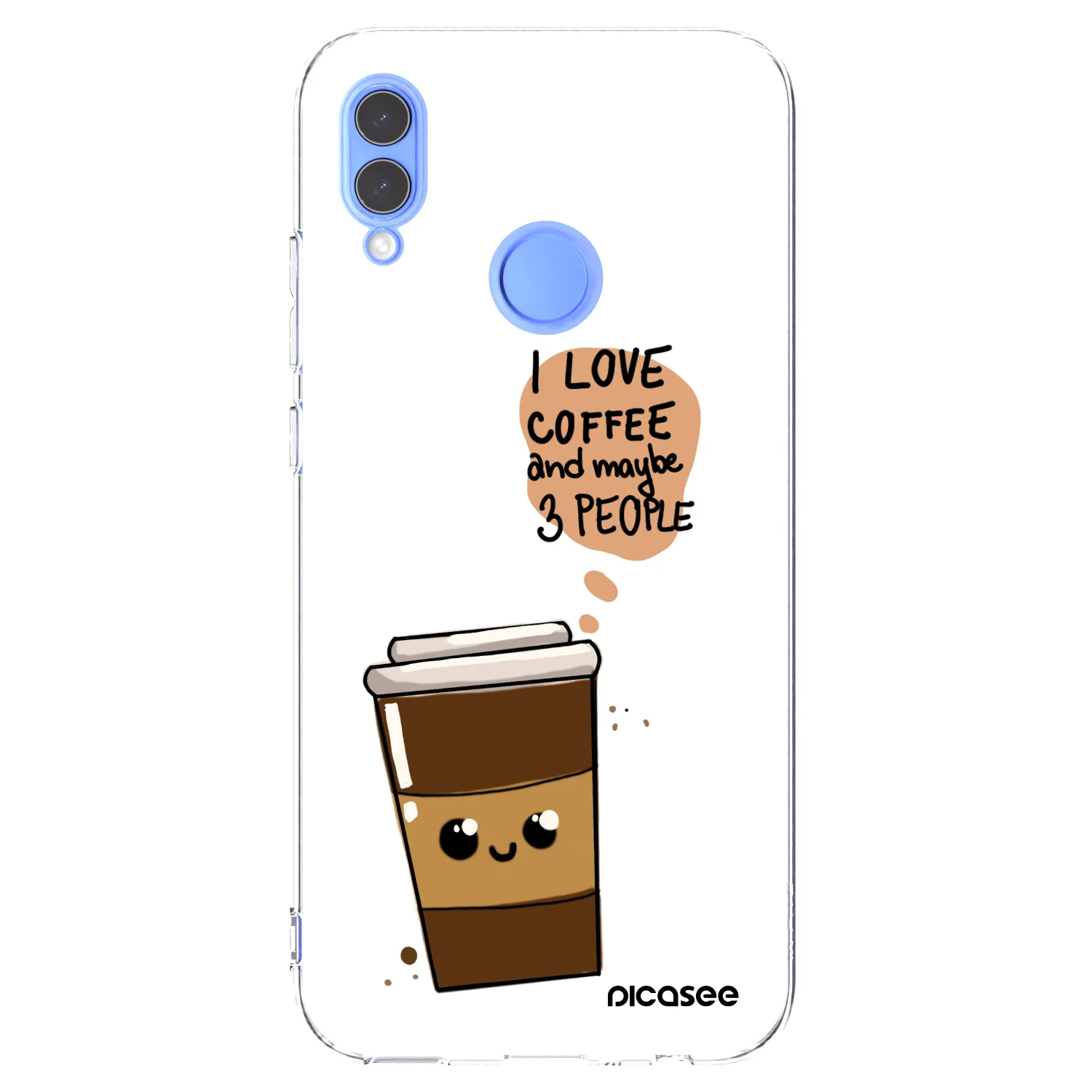 Picasee διαφανής θήκη σιλικόνης Huawei P Smart 2019 - Cute coffee