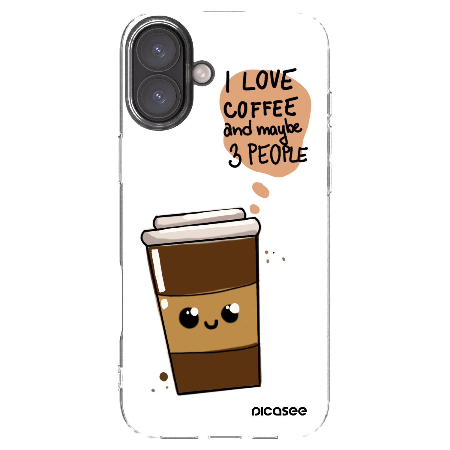 Picasee διαφανής θήκη σιλικόνης Apple iPhone 16 Plus - Cute coffee