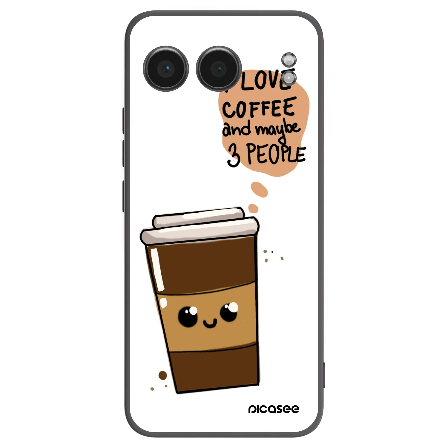 Picasee Μαύρη θήκη σιλικόνης για OnePlus Nord 4 - Cute coffee