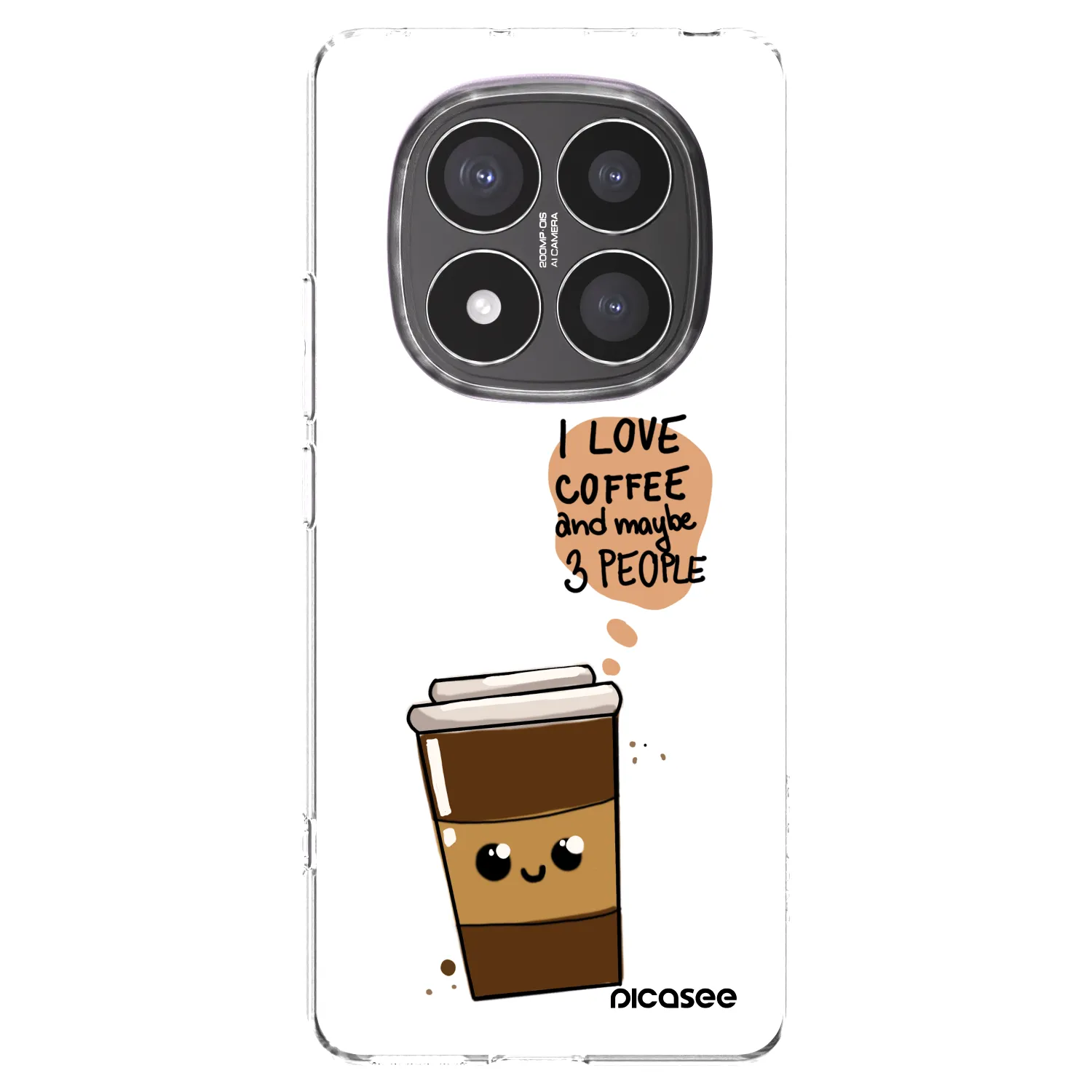 Picasee διαφανής θήκη σιλικόνης Xiaomi Redmi Note 14 Pro+ 5G - Cute coffee