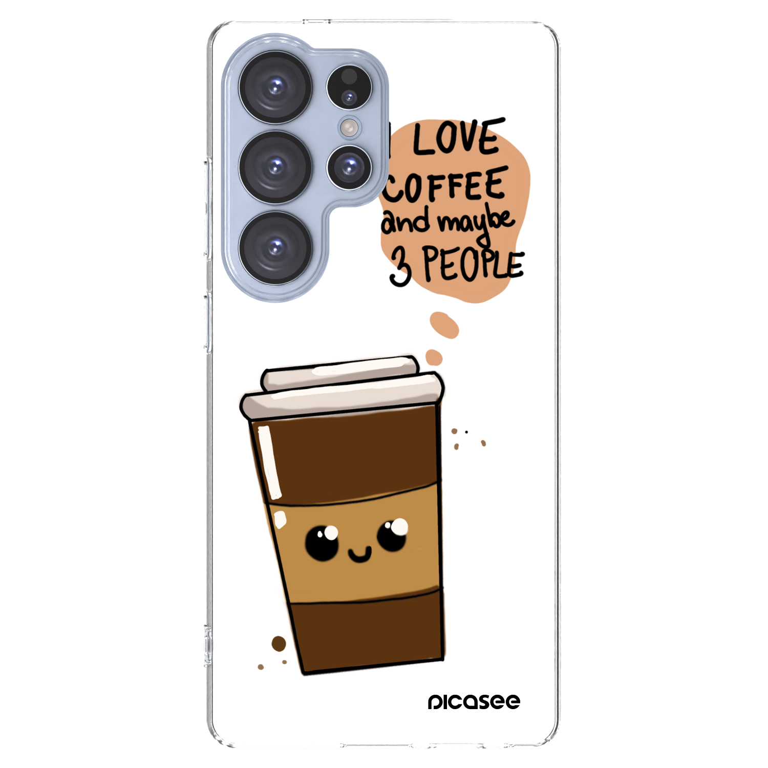 Picasee διαφανής θήκη σιλικόνης Samsung Galaxy S25 Ultra 5G - Cute coffee