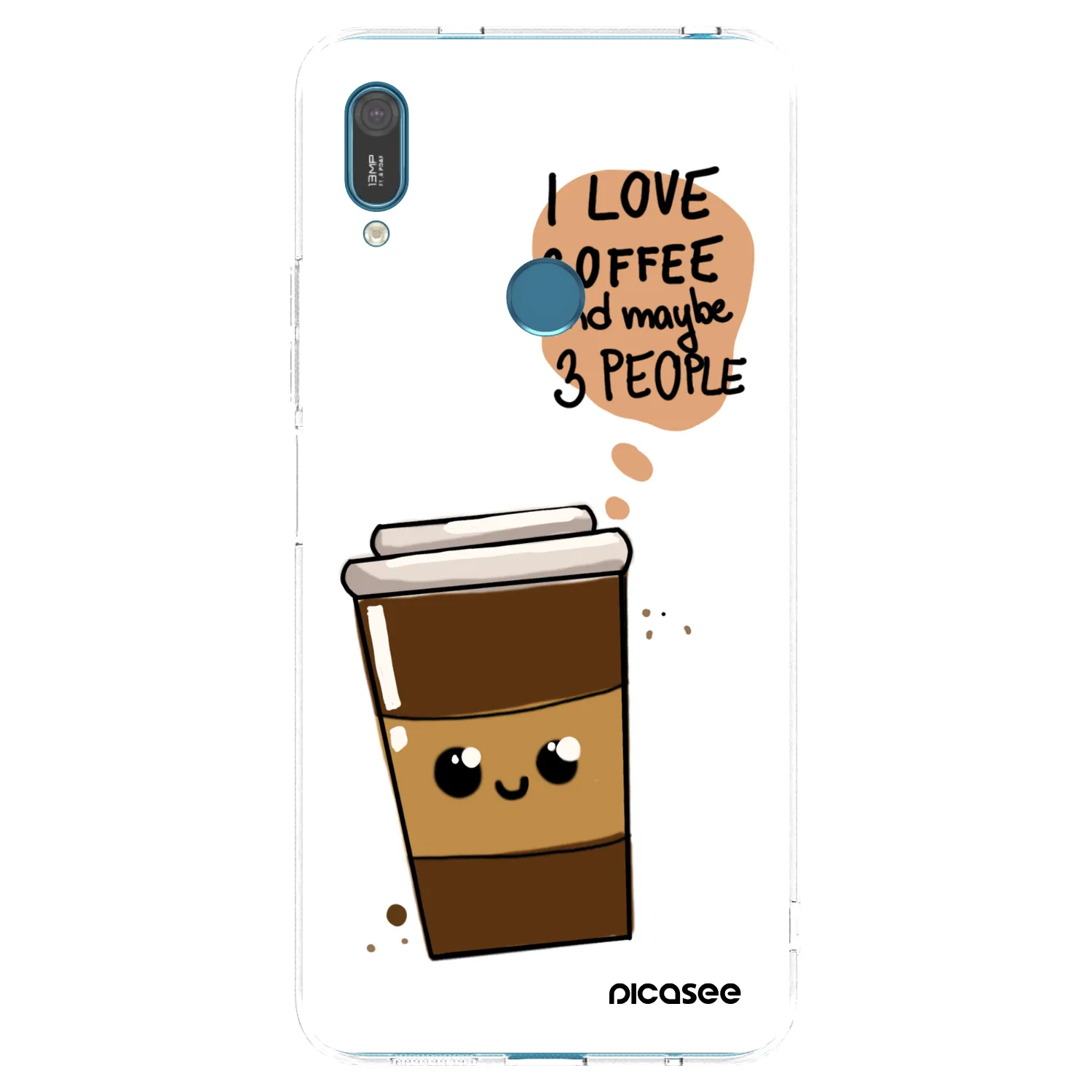 Picasee διαφανής θήκη σιλικόνης Huawei Y7 2019 - Cute coffee
